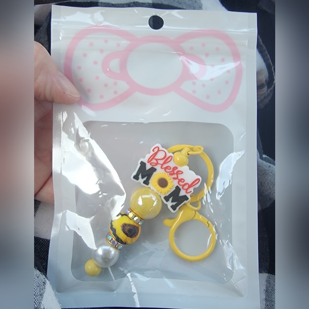 "Blessed Mom" Bag Charm